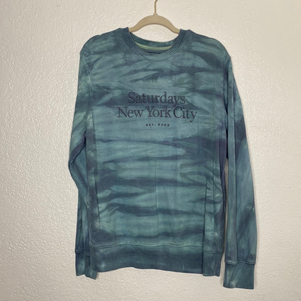 Saturdays NYC BOWERY MILLER STANDARD EMBROIDERED WASH CREW